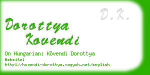 dorottya kovendi business card